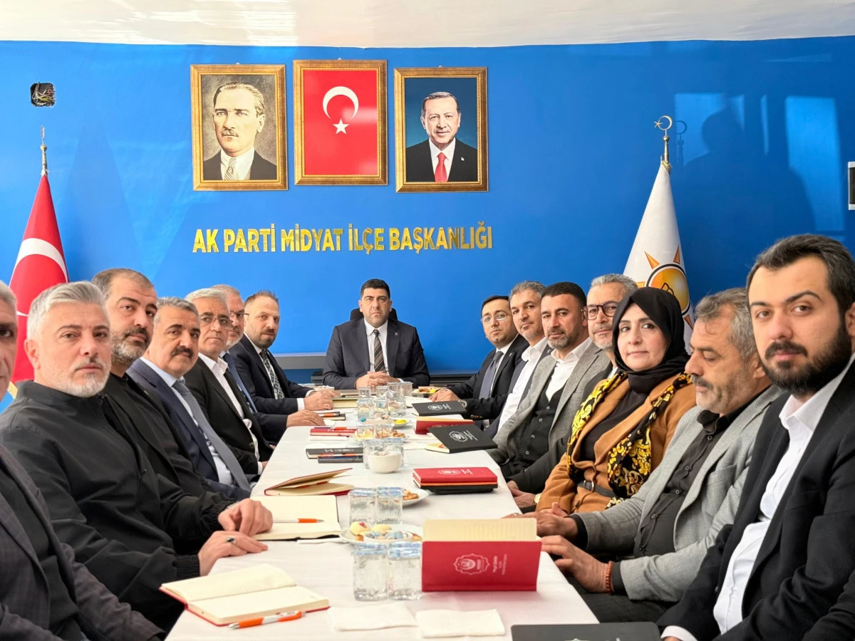 AK Parti Mardin İl Başkanlığı&rsquo;ndan Midyat&rsquo;ta İl&ccedil;e Başkanları Toplantısı
