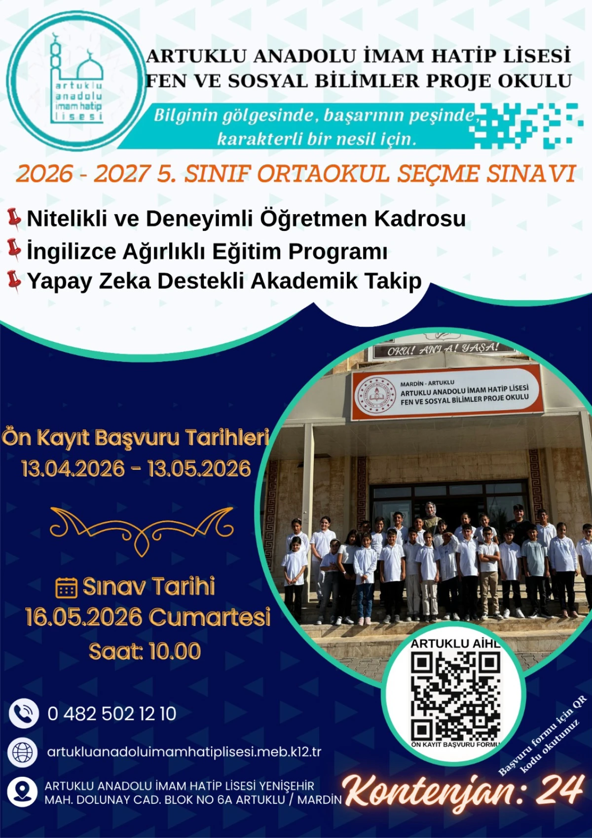 Artuklu Anadolu İmam Hatip Lisesi Yıldız &Ouml;ğrencilerini Arıyor