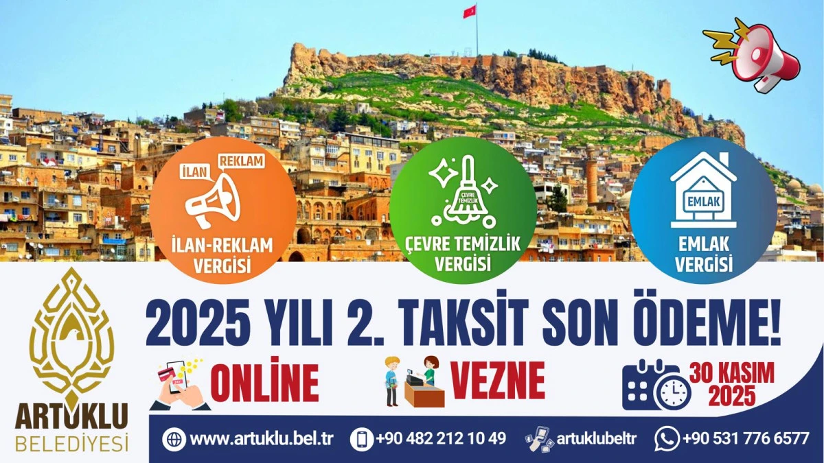 Artuklu Belediyesi’nden Son Gün Uyarısı: 30 Kasım Pazar!