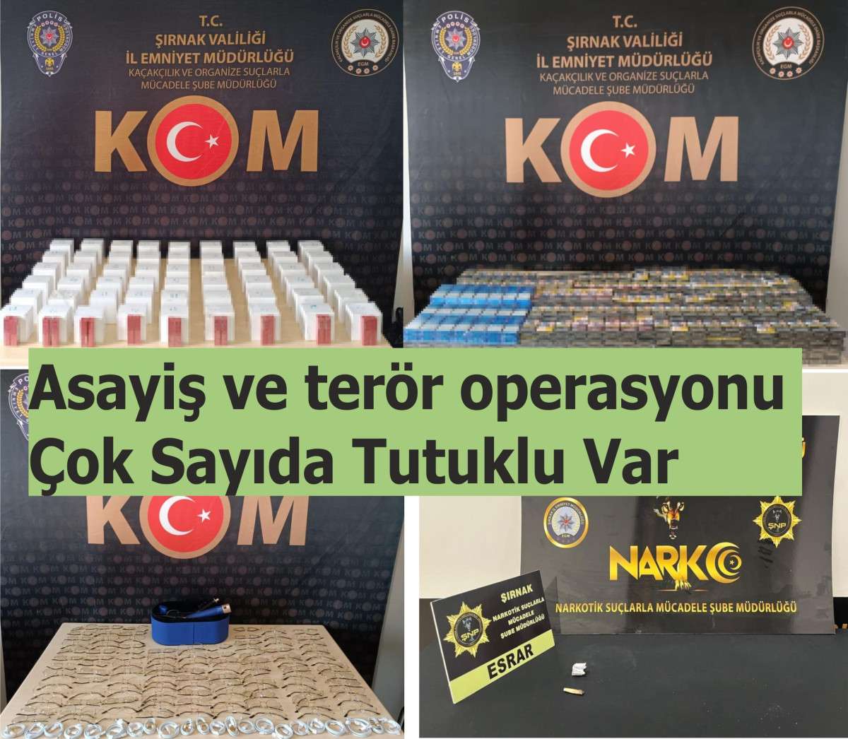 Asayiş ve terör operasyonu Çok Sayıda Tutuklu Var