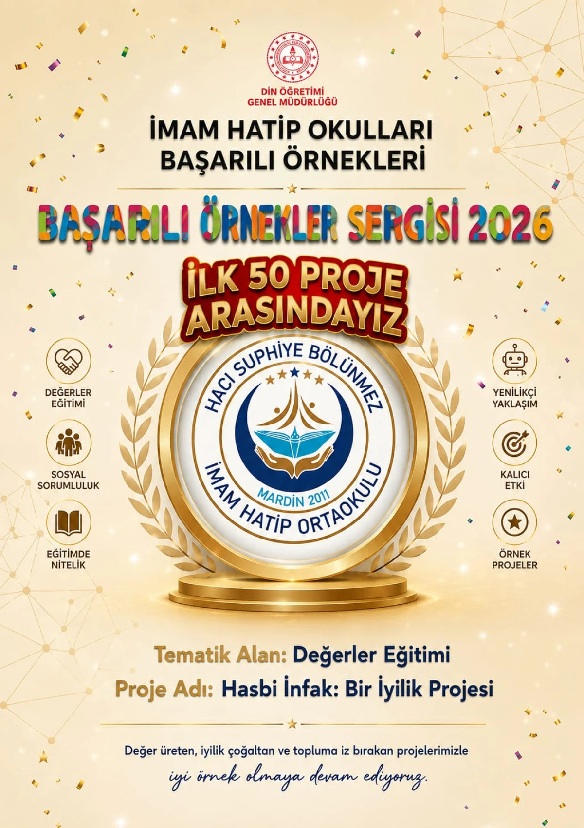 Hacı Suphiye B&ouml;l&uuml;nmez İHO&rsquo;nun &ldquo;Hasbi İnfak&rdquo; Projesi T&uuml;rkiye Finalinde