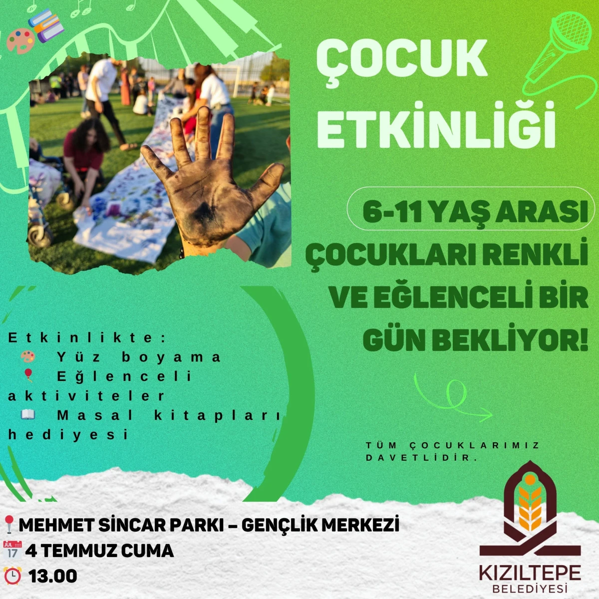 Kızıltepe Belediyesi’nden Çocuklara Renkli Etkinlik