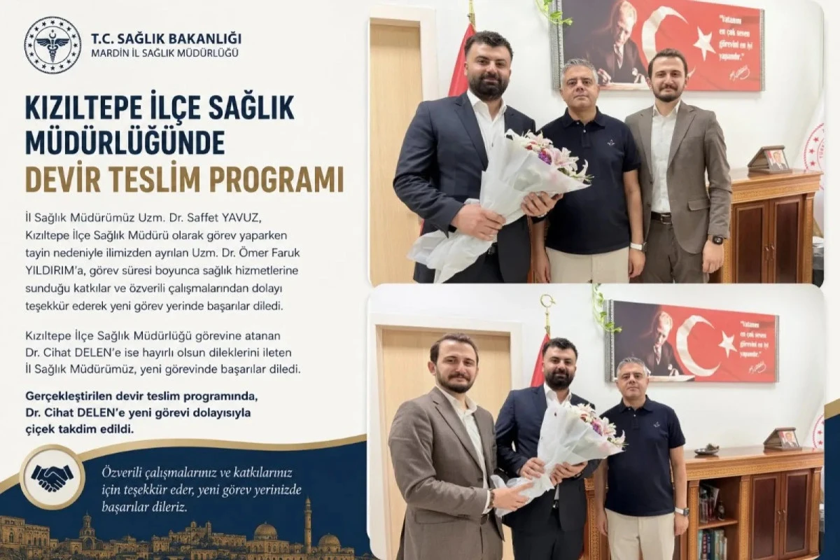 Kızıltepe İl&ccedil;e Sağlık M&uuml;d&uuml;rl&uuml;ğ&uuml;'nde Devir Teslim T&ouml;reni