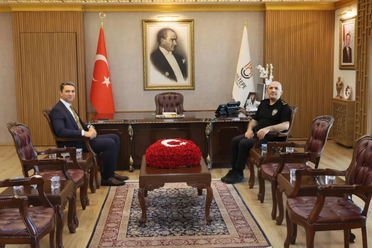 Mardin İl Emniyet M&uuml;d&uuml;r&uuml; Recep Tecimer, Kızıltepe Kaymakamı Murat Acar'ı Ziyaret Etti