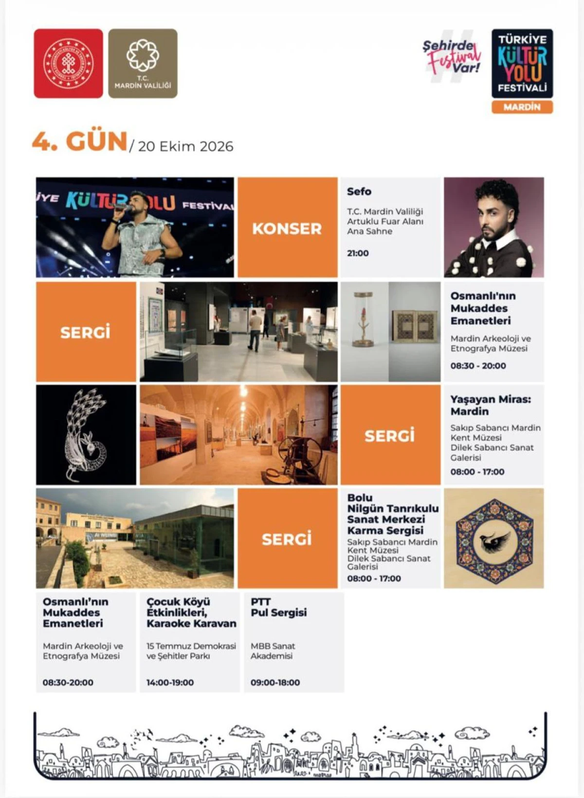 MARDİN K&Uuml;LT&Uuml;R YOLU FESTİVALİ&rsquo;NDE 4. G&Uuml;N 
