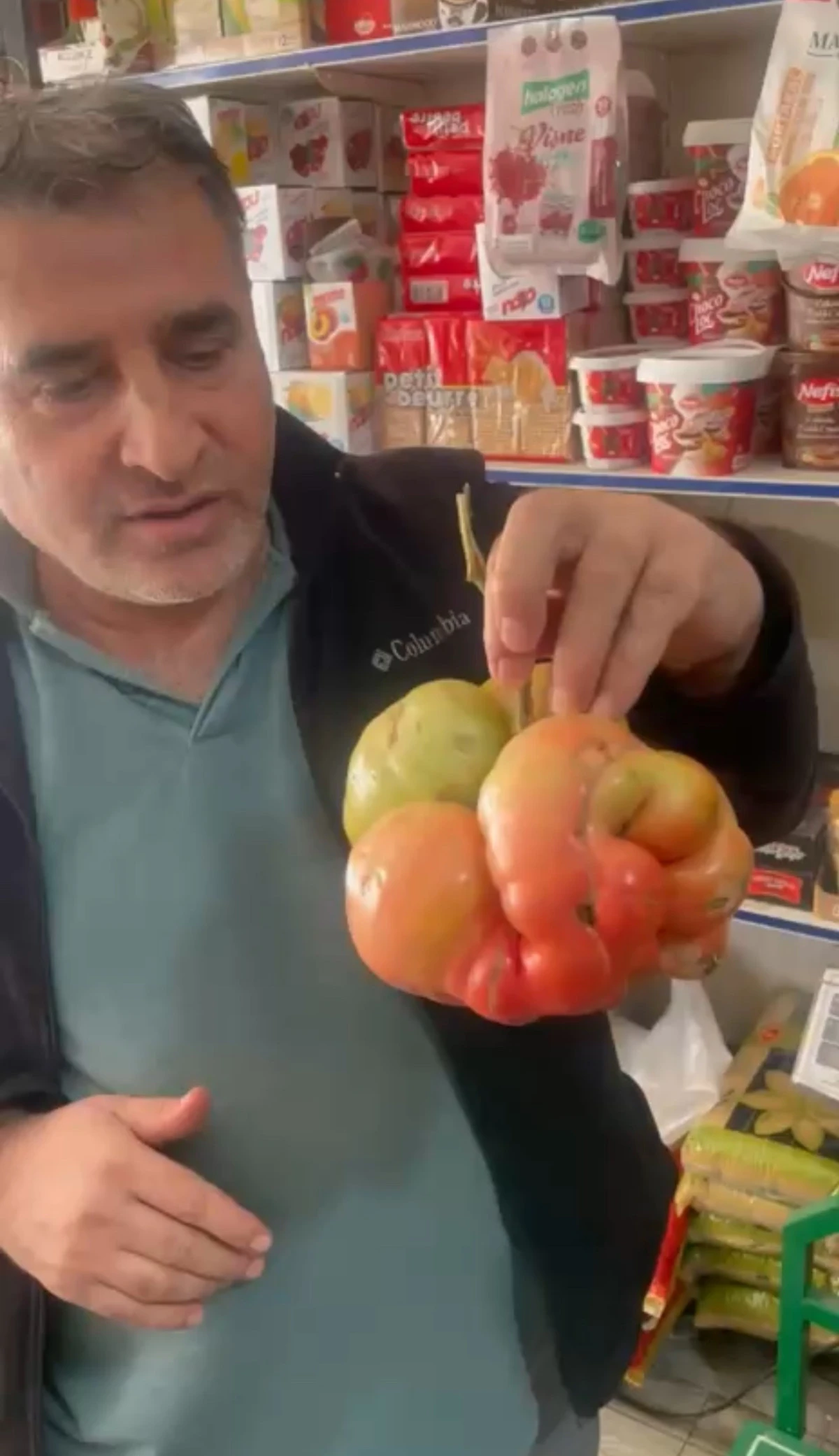 Mardin'de 1 kilo 400 gramlık domates hayrete düşürdü