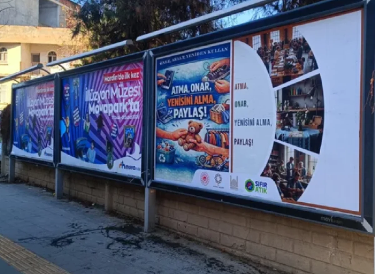 Mardin&rsquo;de 2026 Sıfır Atık Temaları Billboardlarda Sergilenecek
