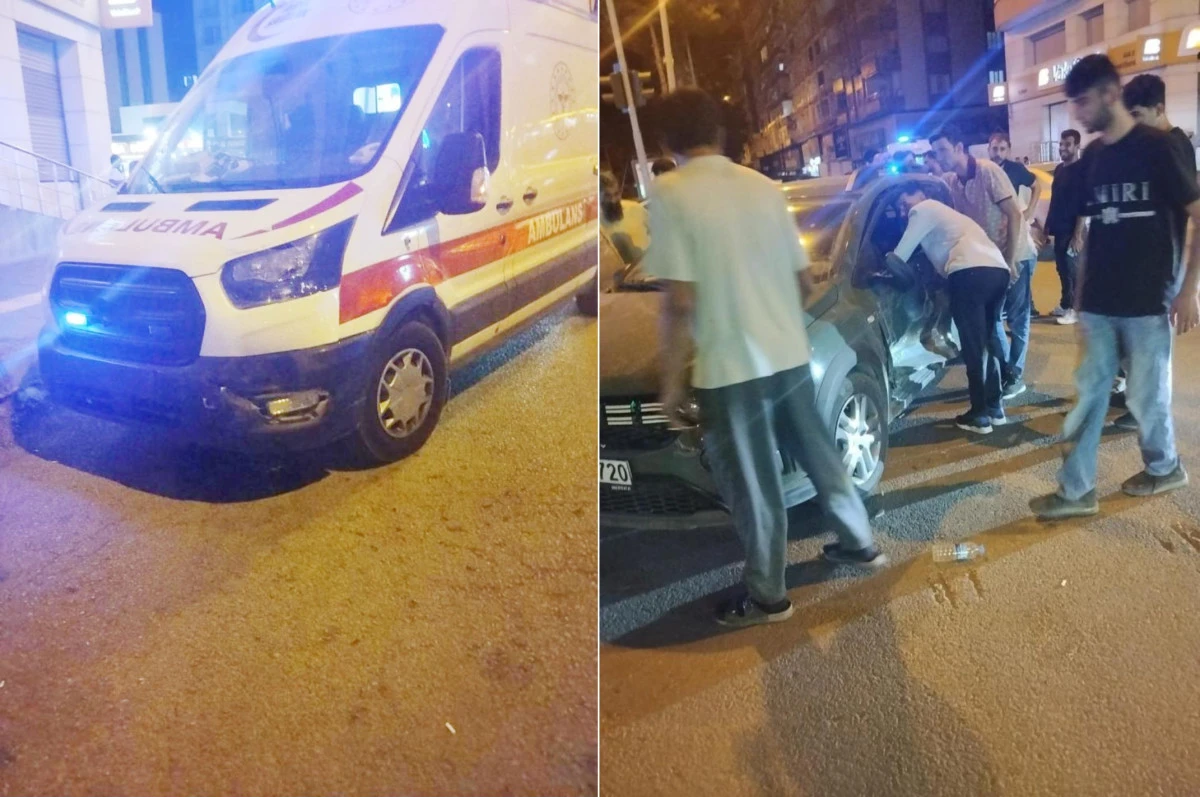 Mardin'de ambulans ile otomobil &ccedil;arpıştı