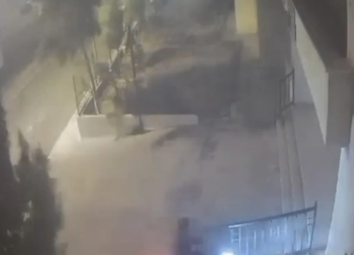Mardin'de devrilen ağa&ccedil;tan 10 saniyeyle kurtuldu: O anlar kamerada