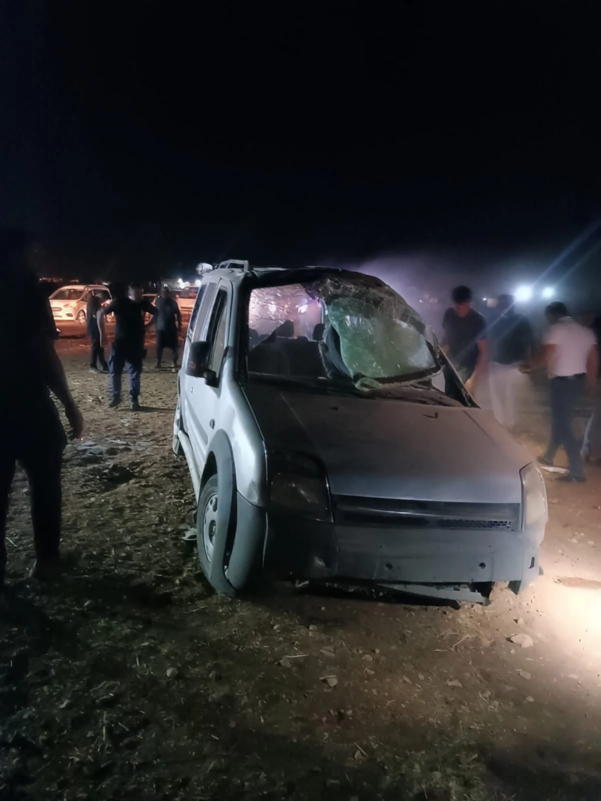 Mardin'de devrilen hafif ticari araçtaki 2 kişi yaralandı