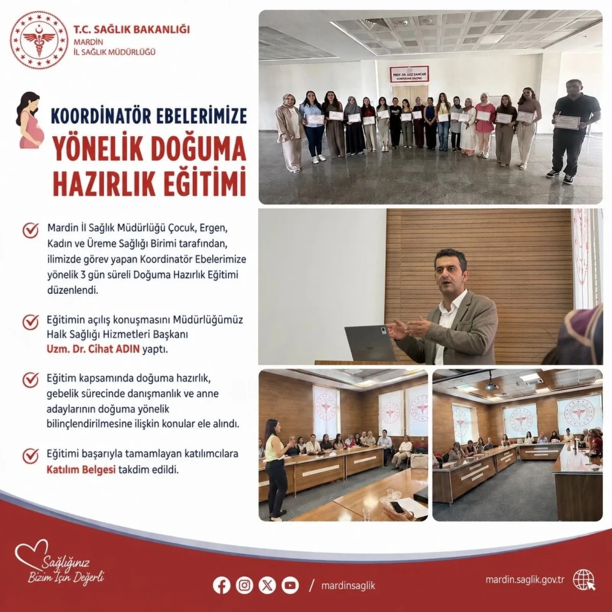 Mardin'de Ebeler İ&ccedil;in Kapsamlı Doğuma Hazırlık Eğitimi
