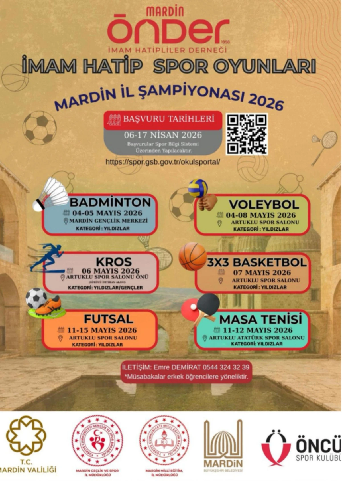 Mardin&rsquo;de İmam Hatip Spor Oyunları Başlıyor