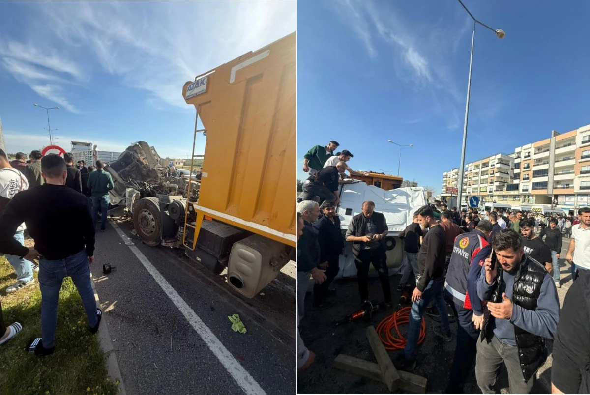 Mardin'de kamyon ile tır &ccedil;arpıştı: 1 yaralı