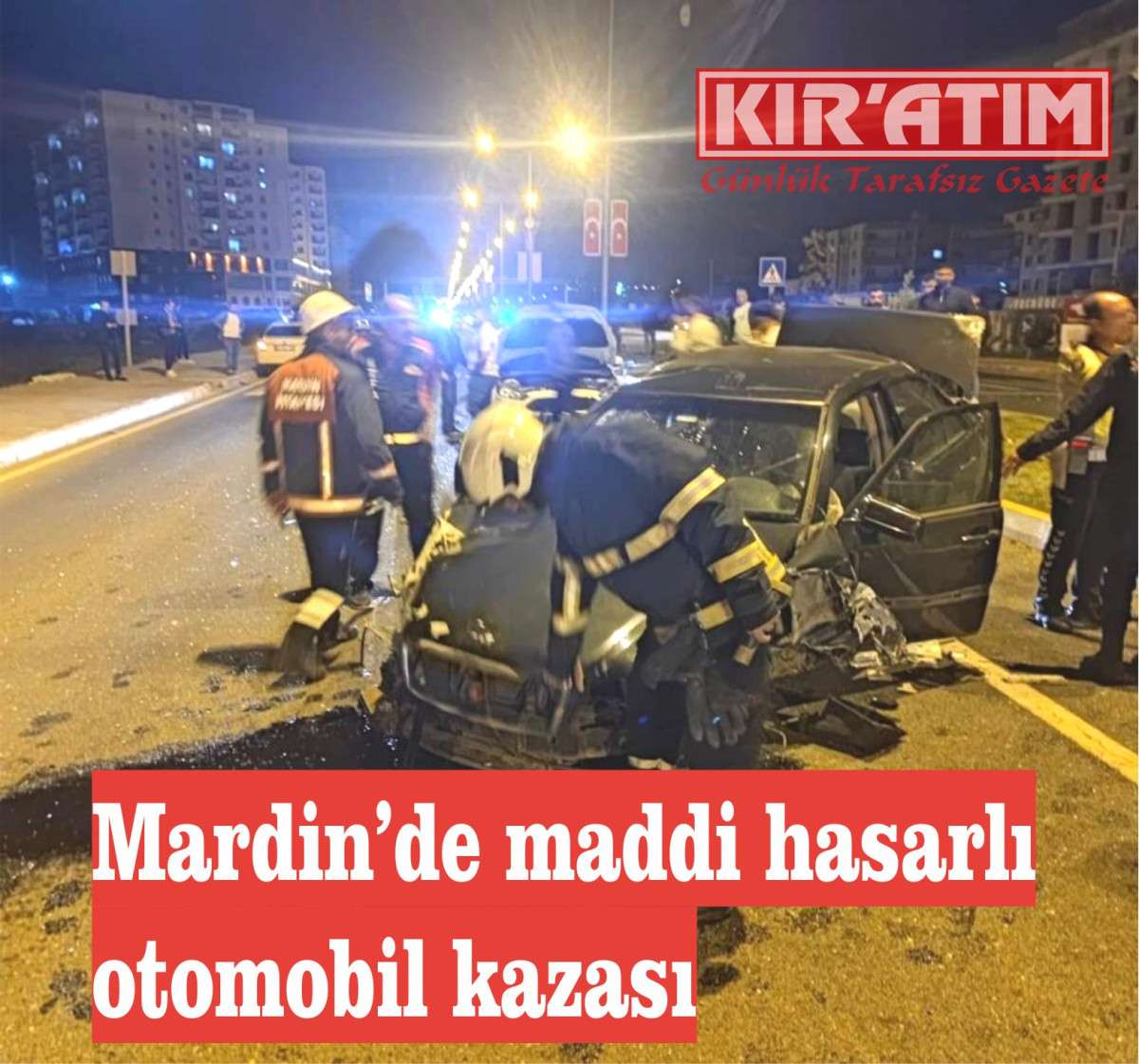 Mardin’de maddi hasarlı otomobil kazası