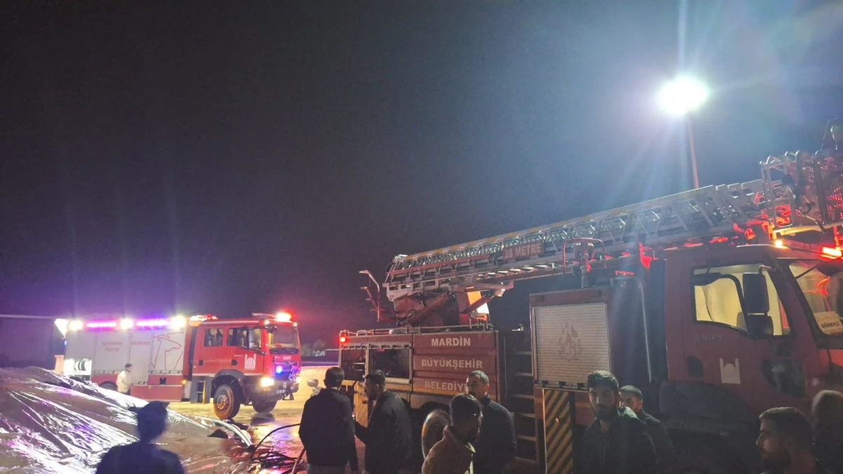 Mardin'de mısır kurutma tesisinde çıkan yangın söndürüldü