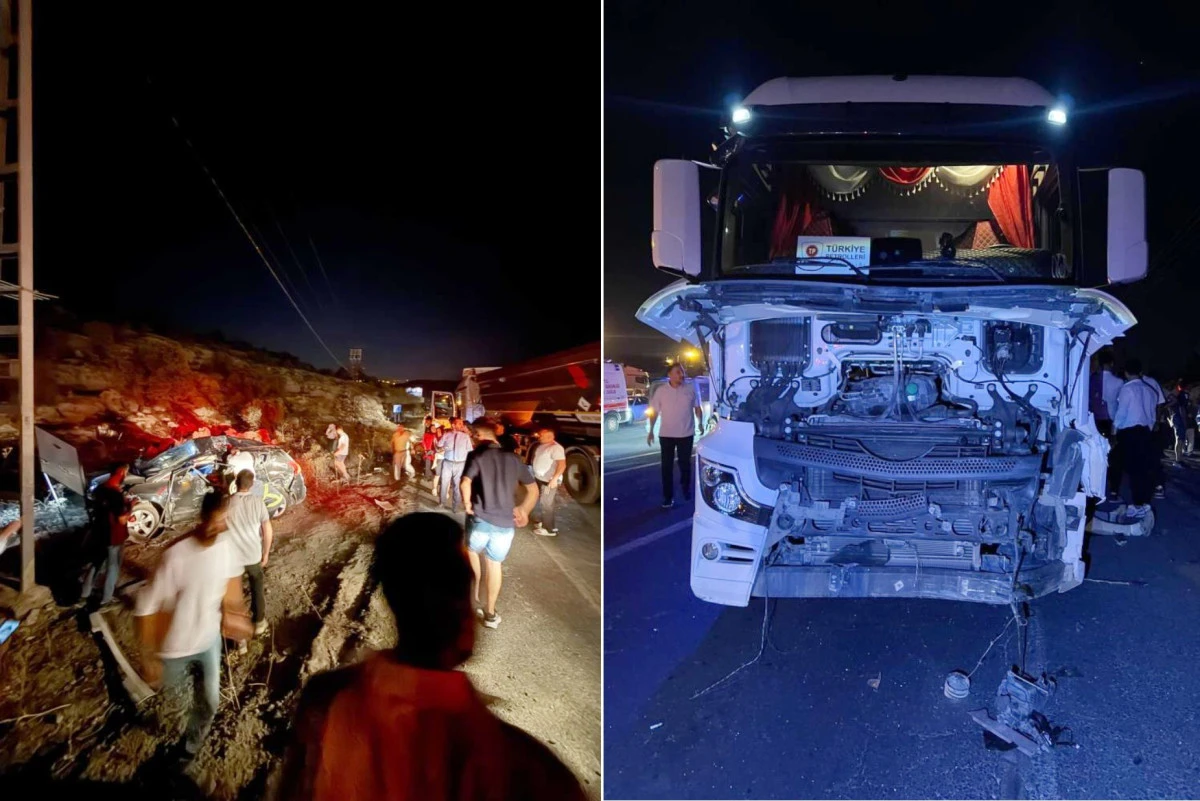 Mardin'de otomobil ile kamyonetin &ccedil;arpıştığı kazada 3 kişi hayatını kaybetti, 5 kişi yaralandı