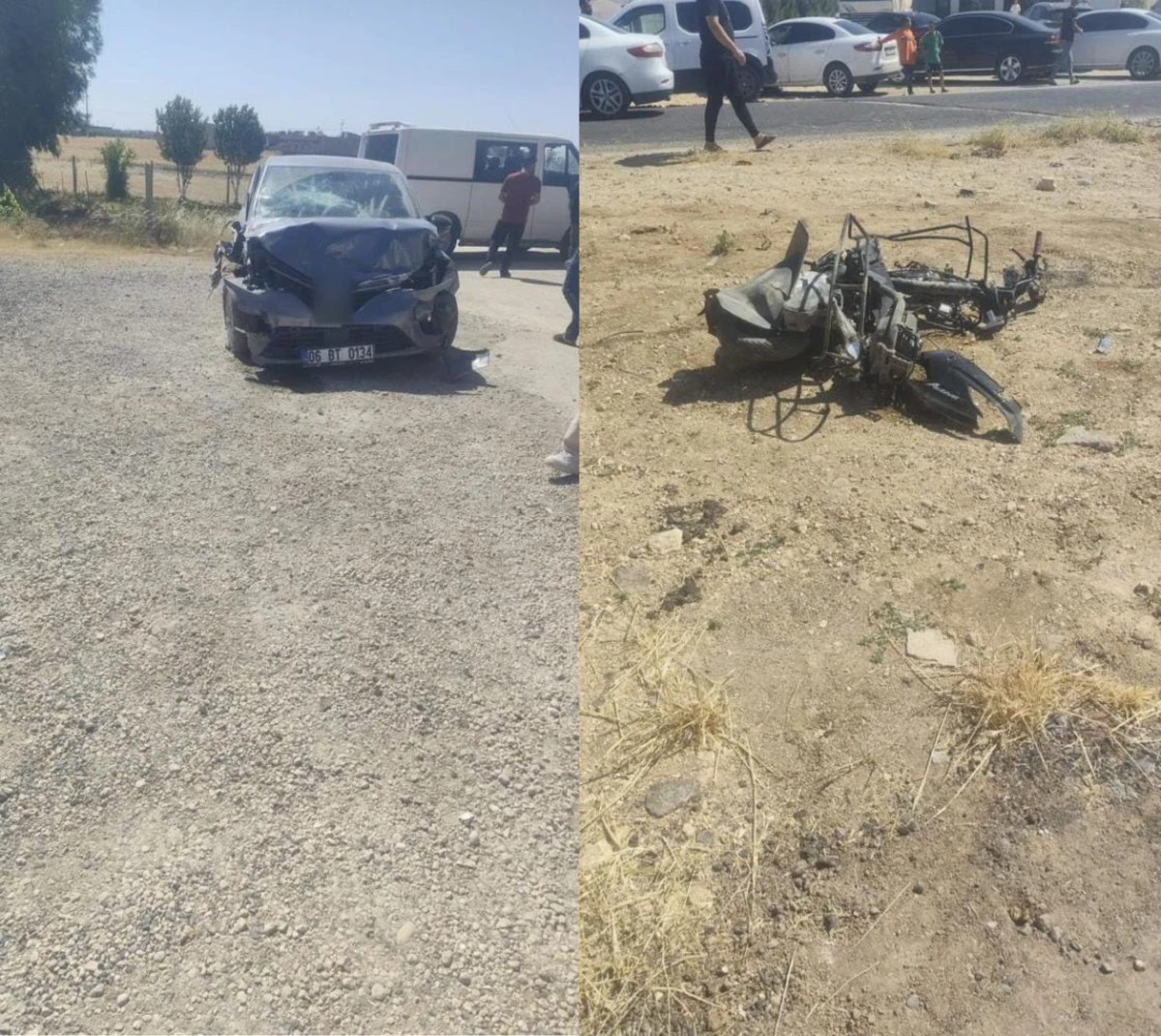 Mardin'de otomobil ile motosiklet çarpıştı: 1 ölü