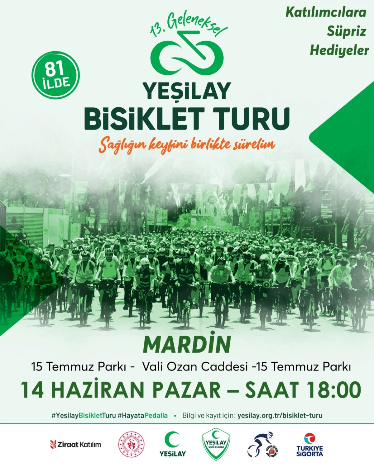 MARDİN&rsquo;DE SAĞLIKLI YAŞAM İ&Ccedil;İN PEDALLAR D&Ouml;N&Uuml;YOR