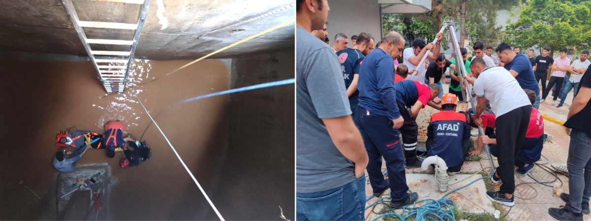 Mardin'de temizlik işçisi su kuyusuna düştü