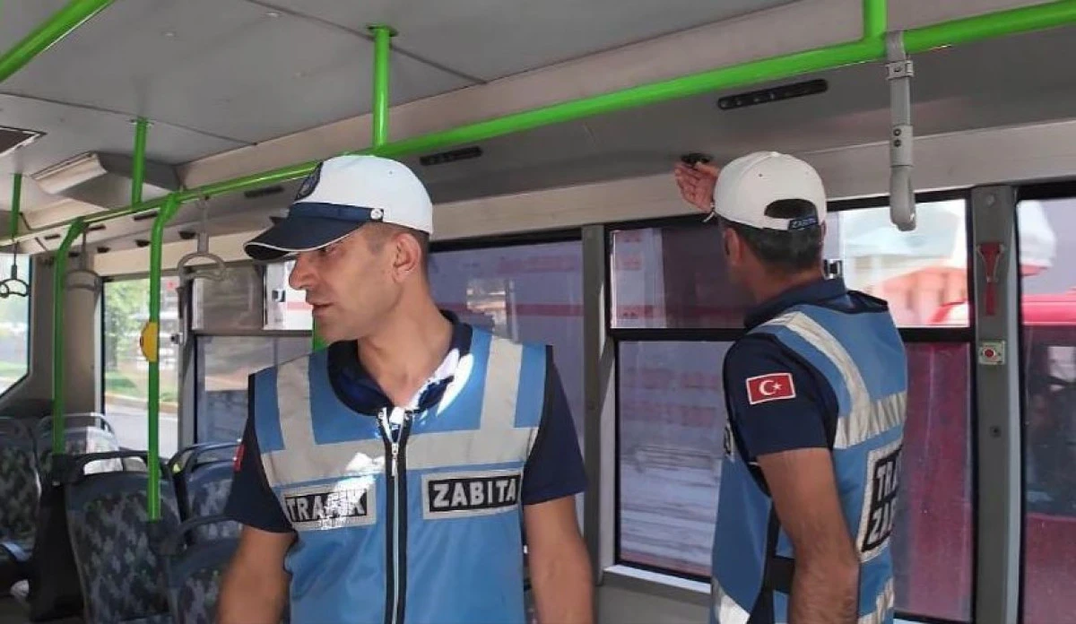 Mardin'de zabıta ekipleri toplu taşıma araçlarında klima denetimi yaptı