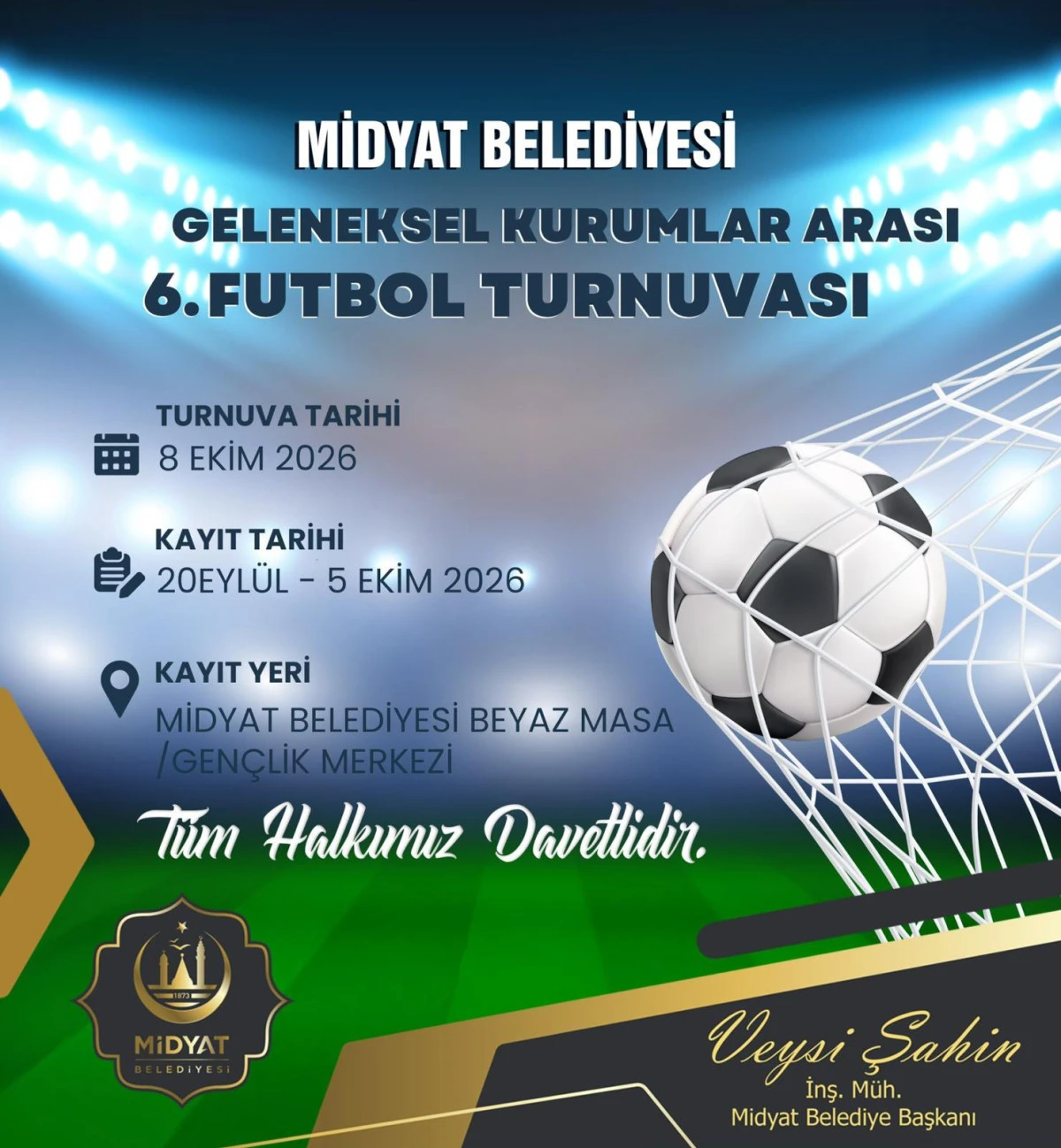 Midyat&rsquo;ta Kurumlar Arası Futbol Turnuvası Heyecanı Başlıyor