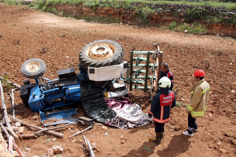 Midyat'ta traktör kazası
