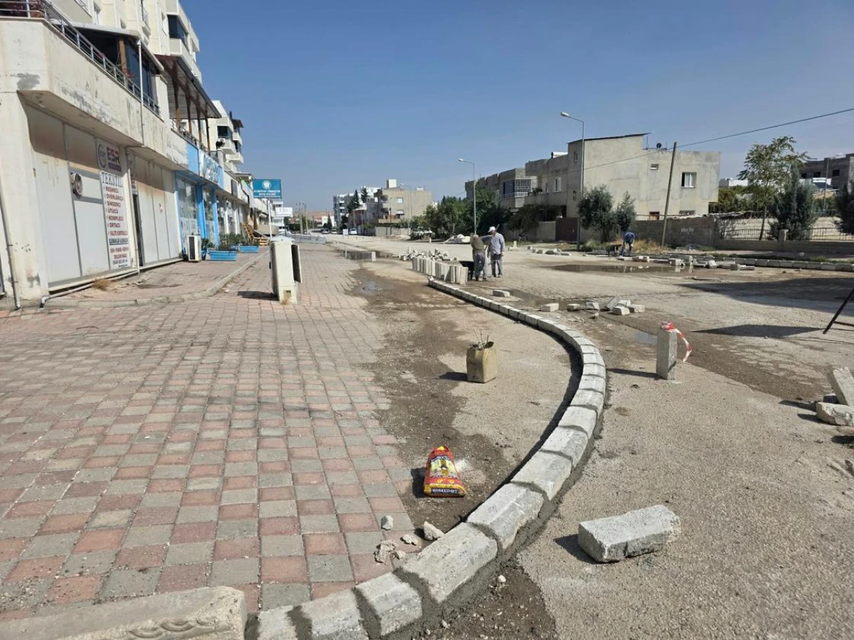 Nusaybin Belediyesi&rsquo;nden Kaldırım &Ccedil;alışması
