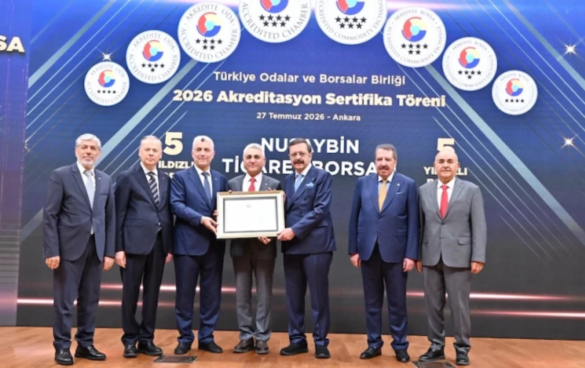 Nusaybin Ticaret Borsası 5 Yıldızlı Akreditasyonunu Yeniden Kazandı