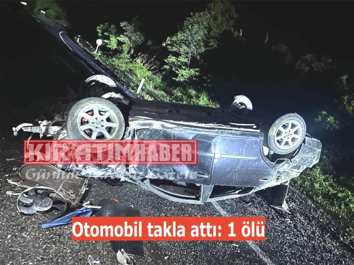 Otomobil takla attı: 1 ölü