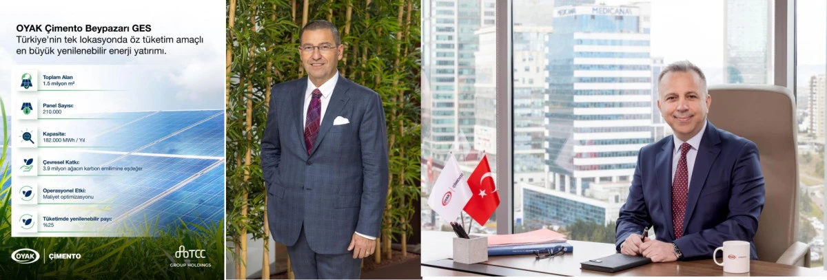 OYAK &Ccedil;imento, T&uuml;rkiye&rsquo;nin en b&uuml;y&uuml;k &ouml;z t&uuml;ketim ama&ccedil;lı g&uuml;neş enerjisi santralini devreye aldı