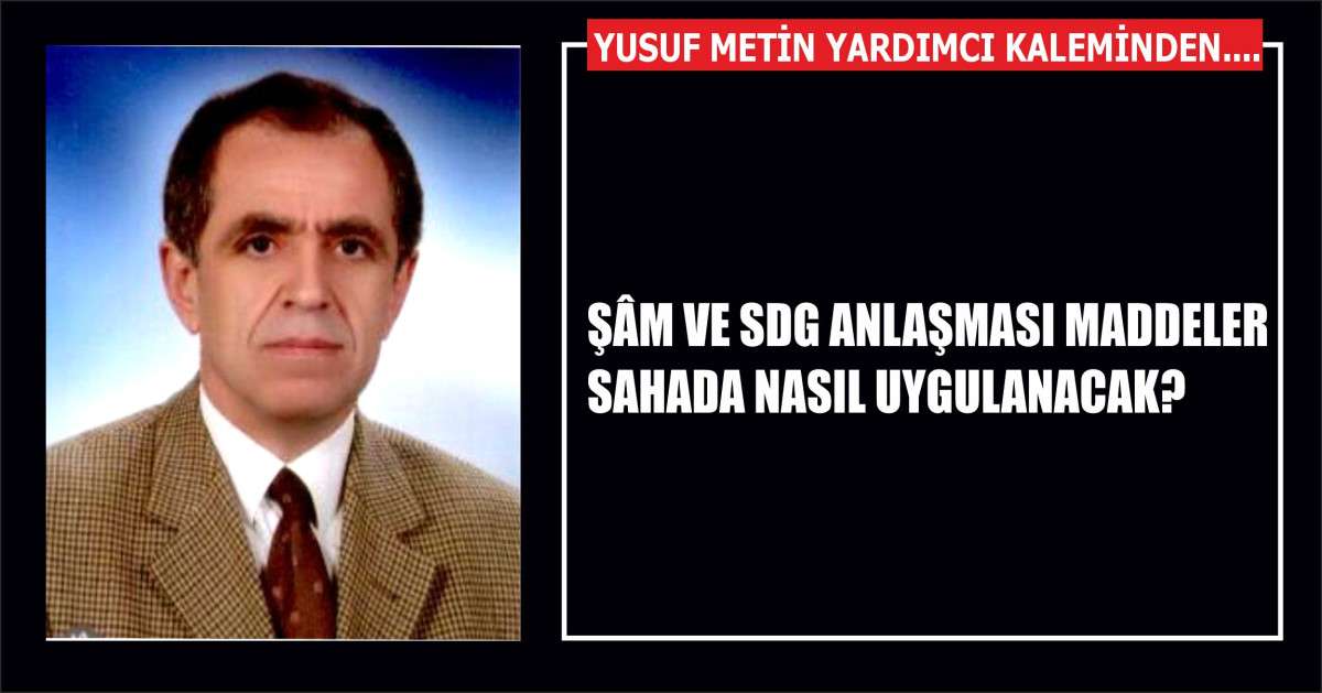 ŞÂM VE SDG ANLAŞMASI MADDELER SAHADA NASIL UYGULANACAK?