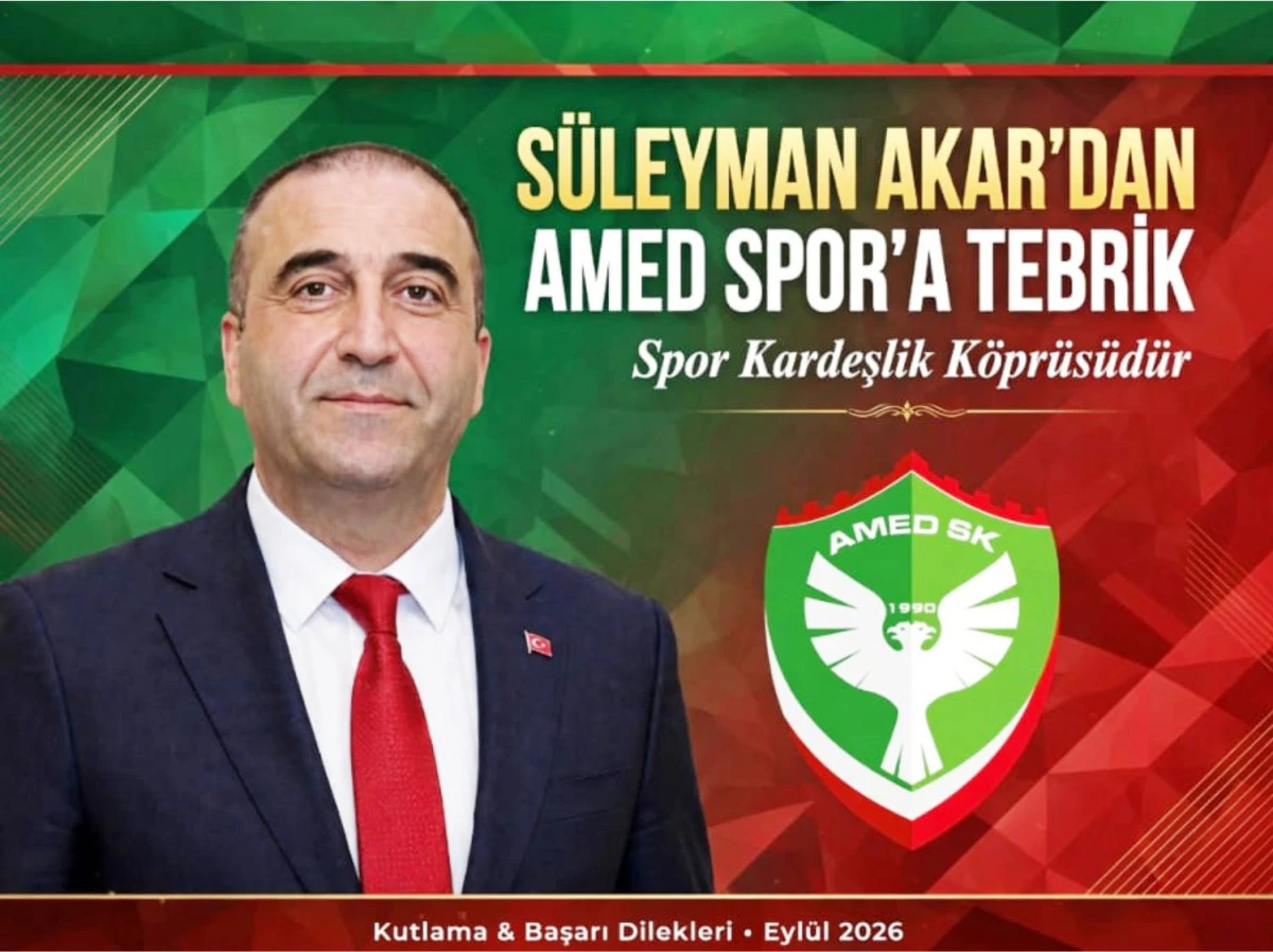 S&Uuml;LEYMAN AKAR'DAN AMED SPOR'A TEBRİK