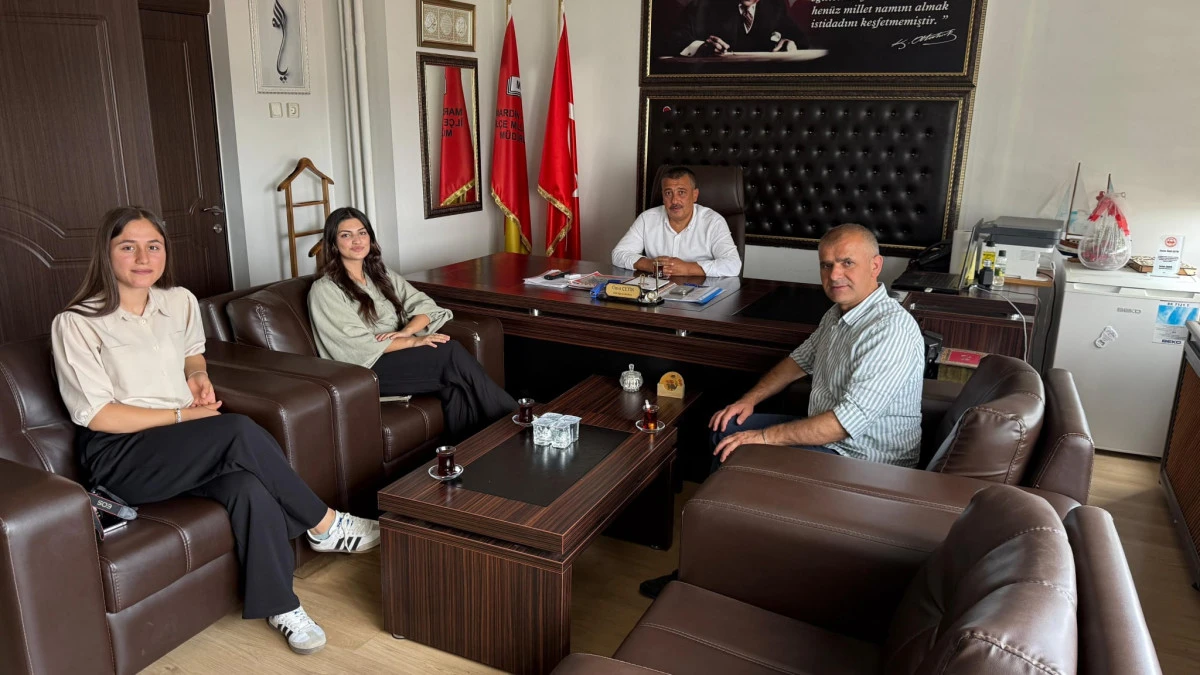 TRT Muhabiri Mehmet Halis Naifoğlu&rsquo;ndan &Ouml;merli İl&ccedil;e Mill&icirc; Eğitim M&uuml;d&uuml;r&uuml; &Uuml;mit &Ccedil;etin&rsquo;e Ziyaret