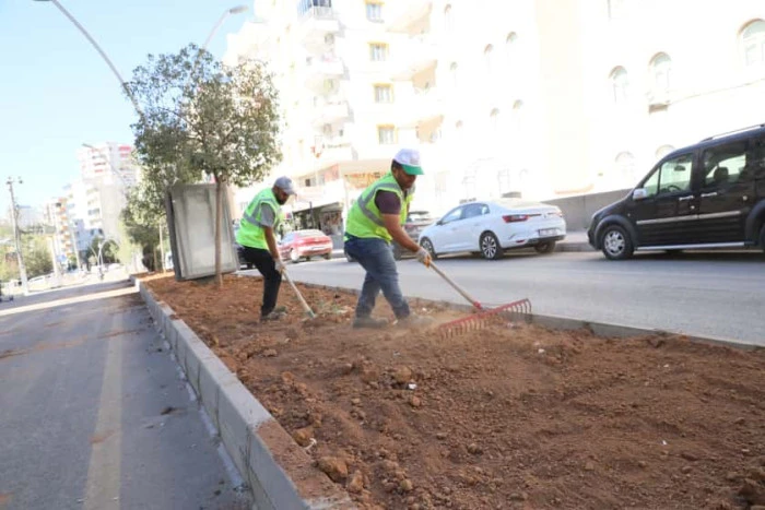 Mardin Büyükşehir Belediyesi Artuklu-Ravza Caddesi’nde Alt ve Üst Yapı Çalışmalarını Sürdürüyor